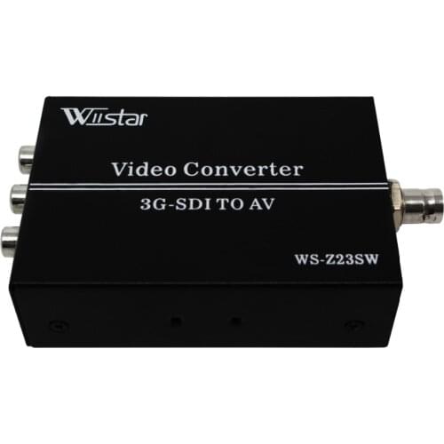 Wiistar 3G HD SDI to AV Converter BNC to RCA Adapter Audio Scaler Up to 1080P Support LPCM 2.0 for TV
