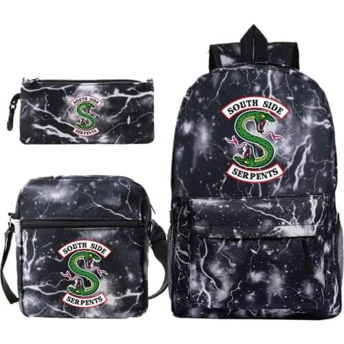 Riverdale Backpack Prints Knapsack boys girls School Bags Casual Bagpack 3 PCS/set Backpack For kids Travel Bagpacks Laptop Bags