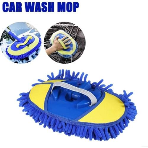 Blue Car Cleaning Brush Chenille Wash Brush House Cleaning Mop Heads