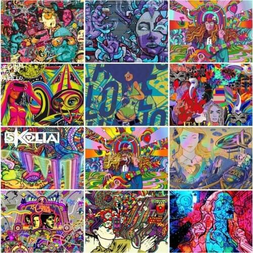 Street Art Mosaic Diamond Paint Arts and Crafts Kit Graffiti Wall Paintings 5D Diy Painting Abstract Jewel Cross Stitch