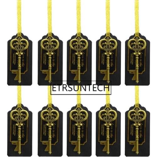 200sets Key Shaped Bottle Opener Vintage Zinc Alloy Beer Bottle Opener Unique Creative Wedding Party Gift Favor