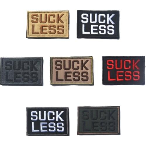 SUCK LESS PATCH USA ARMY MILSPEC Airsoft BADGE Black Op SWAT PATCH FOR BACKPACK JACKET