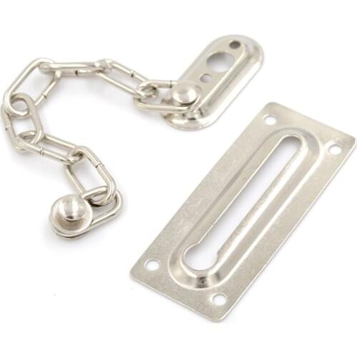 1pc Chrome Chain Door Safety Guard Latch Security Peep Bolt Locks Cabinet Latches DIY Home Tools 29cm