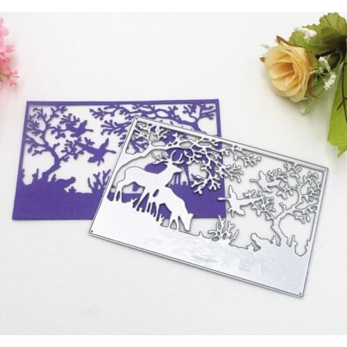 1Pcs Christmas Fawn Metal Cutting Dies For DIY Scrapbooking Photo Album Embossing Paper Cards Decorative Crafts