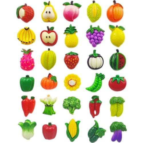 30 pcs/set fruit and vegetable strong fridge magnet refrigerator magnetic sticker board home kitchen decoration office souvenir