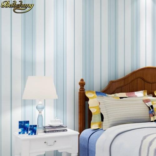 Beibehang papel de parede 3D childrens pvc striped wallpaper modern for kids room walls roll boy and girl wall paper coverings