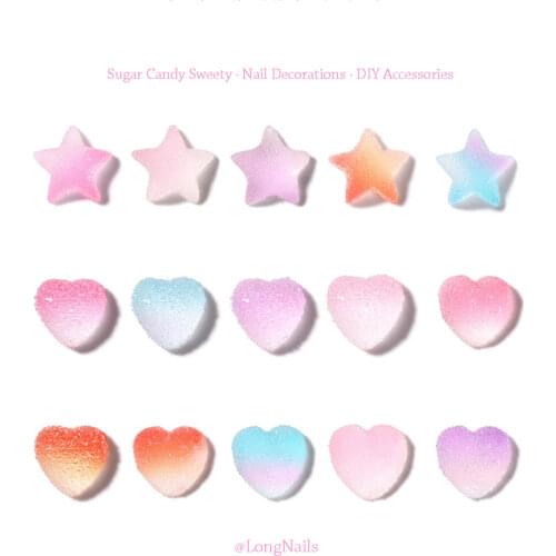 8/10/15mm Jelly Drops Candy Decorations 50pc/ DoughNut Flatback Gradient Sugar DIY Ornament 3D ART Nail Sweet Accessories ZCF020