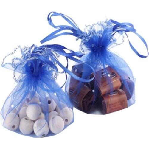 50pcs 26cm diameter gauze bag drawstring Round Organza bag pouch wedding birthday Christmas candy gift bag display bag 5Z