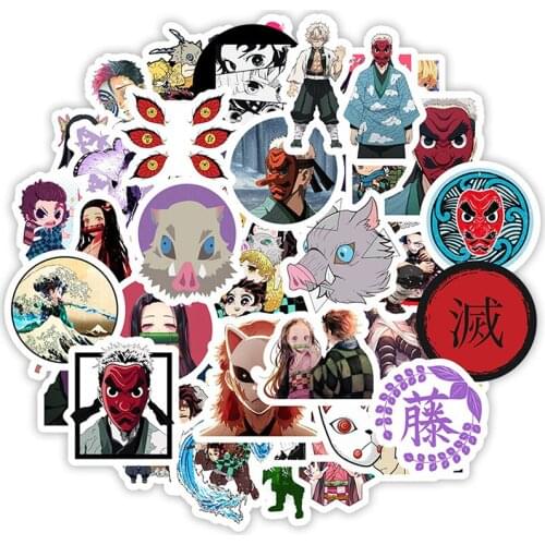 700pcs Anime Demon Slayer Kimetsu No Yaiba Sticker toy Cosplay Props PVC Waterproof DIY Guitar Car sticker toy gift