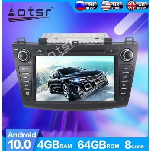 AOTSR PX6 4+64GB Android 10.0 Car Radio Player GPS Navigation For Mazda 3 2009-2012 IPS screen DSP multimedia stereo