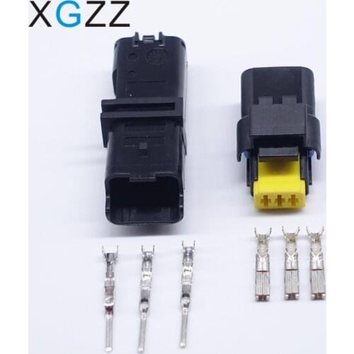 Free shipping 3 Pin Female Waterproof Auto Electrical Terminal Connector FCI 211Pc032S0049 Car Plastic Housing Plug