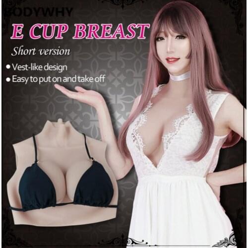 E Cup Silicone Fake Breast Form Top Quality Realistic Soft Boobs Skin Crossdresser Transgender Queen Transvestite Mastectomy Bra
