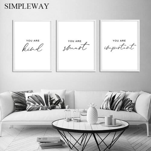 Black White Motivational Quote Poster Minimalist Canvas Print Simple Wall Art Painting Nordic Decoration Picture for Living Room