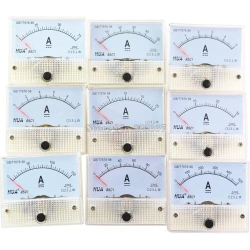 DC 85C1 -A Analog Current Meter Panel 85C1 1A 2A 3A 5A 10A 20A 30A 100A 200A 500A