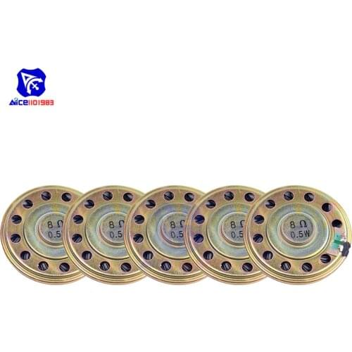 Diymore 5PCS/Lot Dia. 50mm 0.5W 8 Ohm Internal Magnet Speaker Loudspeaker for DVD/EVD