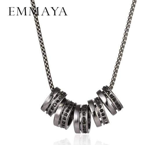 EMMAYA 2017 Women Gun Black Color Pendants for Women Fashion Femme Chain Pendant Necklace Party Jewelry
