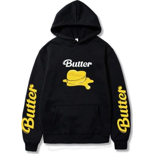 Butter Album Hoodie Print Hoody Women Fashion Korean Tops Idols Autumn Winter Loose Oversized Sweatshirt Hooded Pullovers Female