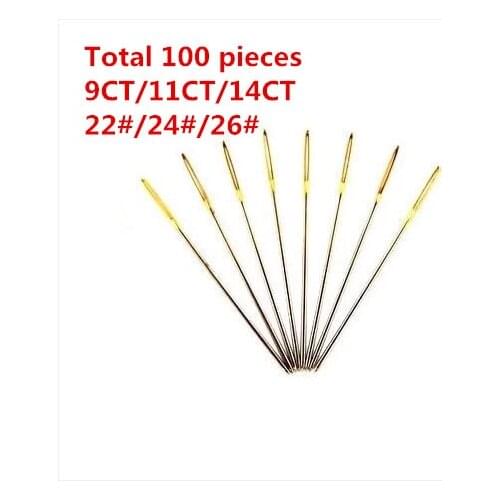 Embroidery Needle 22# 24# 26# Cross Stitch Needle Total 100 pieces Good Quality