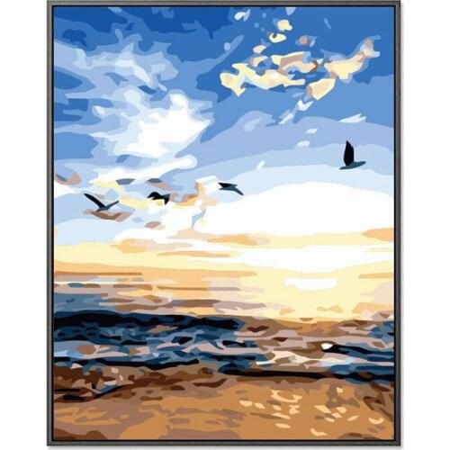 Paint By Number Seascape Painting Paint By Number Kit Seascape Oil Painting Seascape On Canvas Abstract Seascape Painting