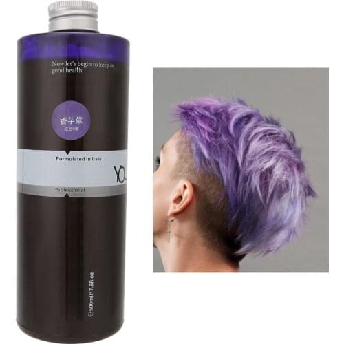 Barber Shop Professional DIY Hair Dye Coloring Cream Hair Dyeing Cream Wax 500ml (Taro Purple)(Taro Purple )