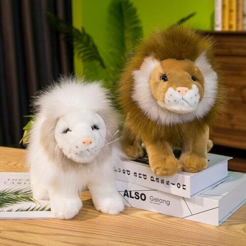 18/30cm Cute Simulation Jungle Animal Plush Toys Stuffed Lifelike Lion Plush Doll Toys for Kids Baby Children Birthday Gift