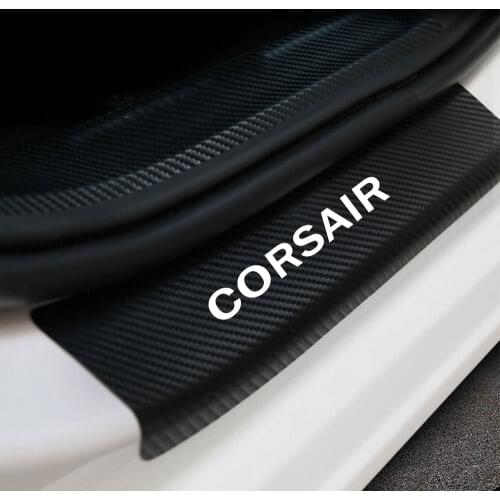 Car Door Sill Car Threshold Pedal Sticker for Lincoln Corsair Decoration Carbon Fibre Vinyl Sticker Car Accessories Car-Styling