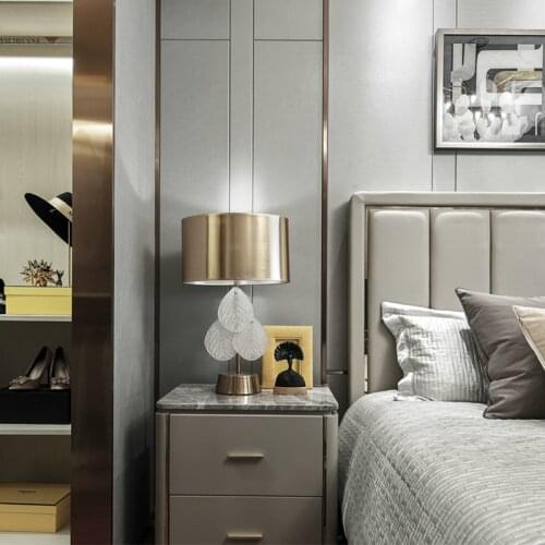 Nordic modern minimalist creative personality living room study bedroom bedside lamp designer fabric lampshade table lamp