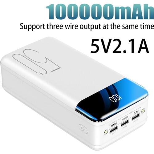 2021 new genuine fast charging 100000mah power bank large capacity mobile power universal 5v2.1a fast charging