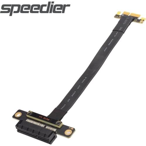 PCI-E x4 Extension Cable Riser Adapter PCIe 3.0 x1 8G/bps For Audio Wireless LAN USB Card PCIE 1x To 4x PCI Express Flat Cable