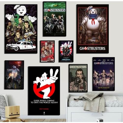 High-Definition Ghostbusters Classic Movie Art Canvas Painting Poster Wall Home Decor