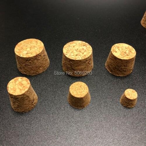 50pcs Top DIA 13mm to 39mm Wood Cork Lab Test Tube Plug Essential Oil Pudding Small Glass Bottle Stopper
