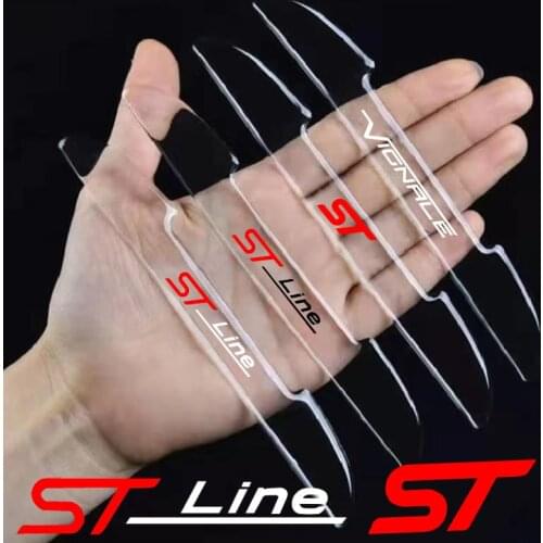 Car door anti-collision strip decoration Edge Bumper strip Protective Stickers For ford ST STLINE KUGA VIGNALE Accessories