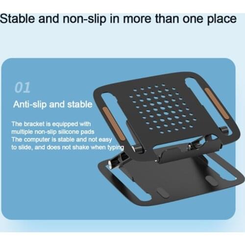 N7MA Adjustable Laptop Stand Aluminium Alloy Notebook Laptop Holder Cooling Bracket