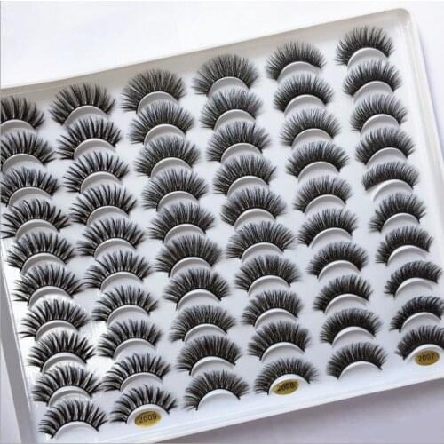30 Pairs 3D Faux Mink Eyelashes Mixed Styles False Eyelashes Natural Long Wispies Fluffy Lashes Extension Beauty Makeup Tools