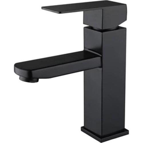 Bathroom Sink Faucet, Hot And Cold Water Basin Faucet, Matte Black