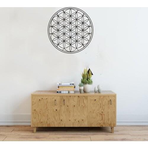 Modern Life Boho Flower Decals Seed Of Life Wall Decoration Geometric Pattern Mandala Decor Vinyl Mandala Wall Sticker ov365