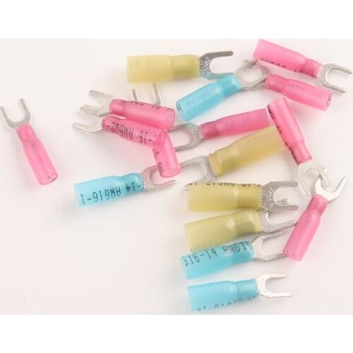 Heat shrink Insulated Crimp Terminals Insulated Fork Spade Wire Connectors U Type Electrical Crimp Terminal Cable Electrical Ter