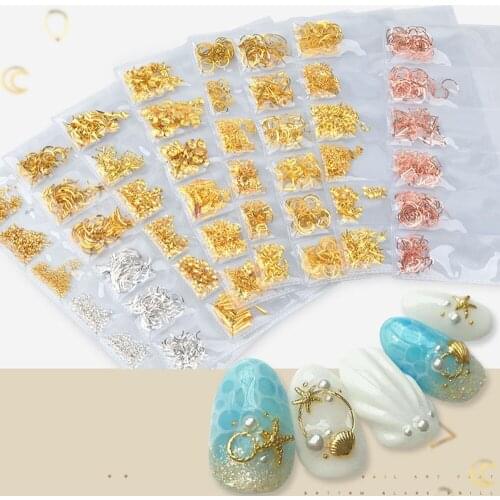 Nail Art Decorations Jewelry 6 Grid Rivet Metal Patch Diamond Ornament Ornament Glitter 8 Colors