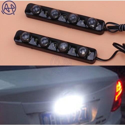 Universal Fit Car Truck Motorcycle White Light Car LED DRL Daytime Running Light Fog Lamp Warning Light Bar 12V Waterproof 1pair
