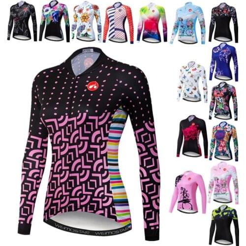 Weimostar Top Quality Cycling Jersey Long Sleeve Women Bicycle Clothing Moutain Bike Jacket Autumn Cycle Wear Cycling Clothes