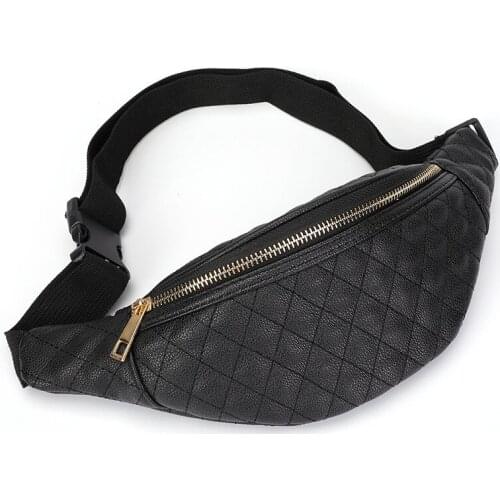 Women Bum Adjustable Belt Bag Travel Hip Purse Waist Festival Waist Bag Money Pouch Leather Wallet Black Gold Fanny Pack t194