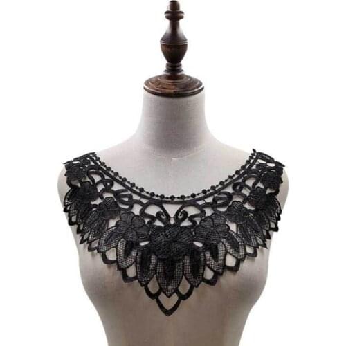 2Pcs Lace Fabric Collar Sewing Delicate Lace Applique DIY Embroidery Decorative Clothing Accessories High Quality