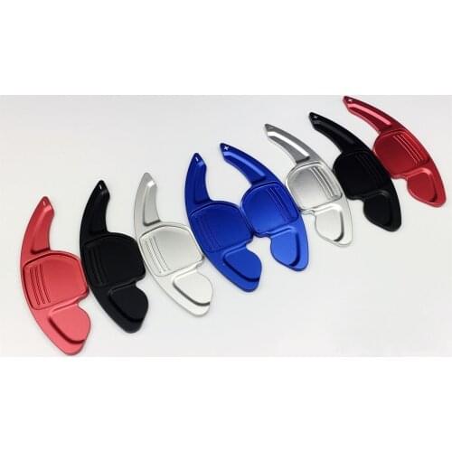 Angelguoguo3 colors 2 pcs metal car steering wheel paddle shift decoration for Audi A3 A4L A5 A6L A8 Q3 Q5 Q7 S5 TT