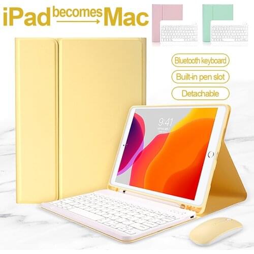 Wireless keyboard tablet Case for ipad 10.2 Bluetooth Keyboard Mouse Case for Apple ipad 10.2 2019 2020 Protection Cover