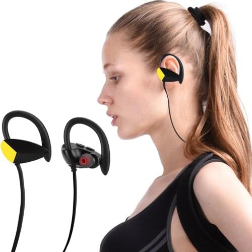 Wireless Earhook Headphone Bluetooth Waterproof Music Sports Headphone In-Ear stereo Earhook Headset For All Smart Phones