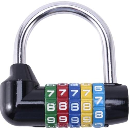 Padlock Black with Combination 5 Numeros