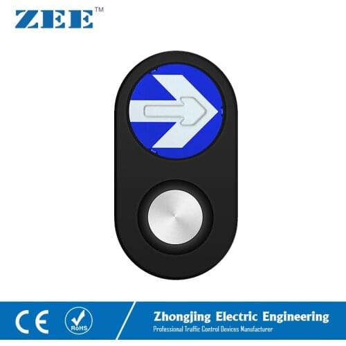 Traffic Pedestrian Push Button Pedestrian Traffic light Button LED Traffic Button Arrow Board Black Housing