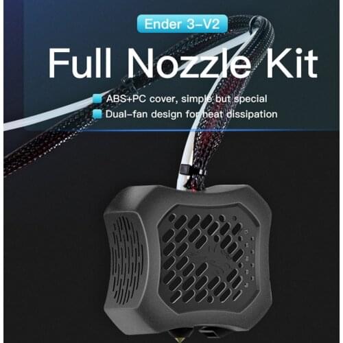 Creality Assembled Extruder Hotend Kit with 0.4mm Nozzle Aluminum Heating Block 100K Ohm Thermistor 24V for Creality Ender-3 V2