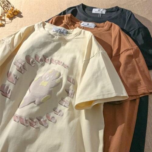 Summer Streetwear HarajukuT-shirt Women Korean Style Aesthetic Short Sleeve Plus Size Cotton Top Tees Clothes