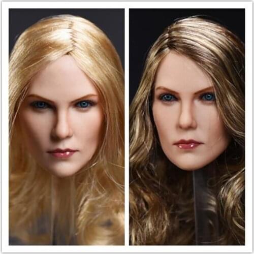 1/6 Scale Girl Head Sculpt Female Head Version Model Europe And America Two-tone Hair Headplay for 12" Action Figure Body